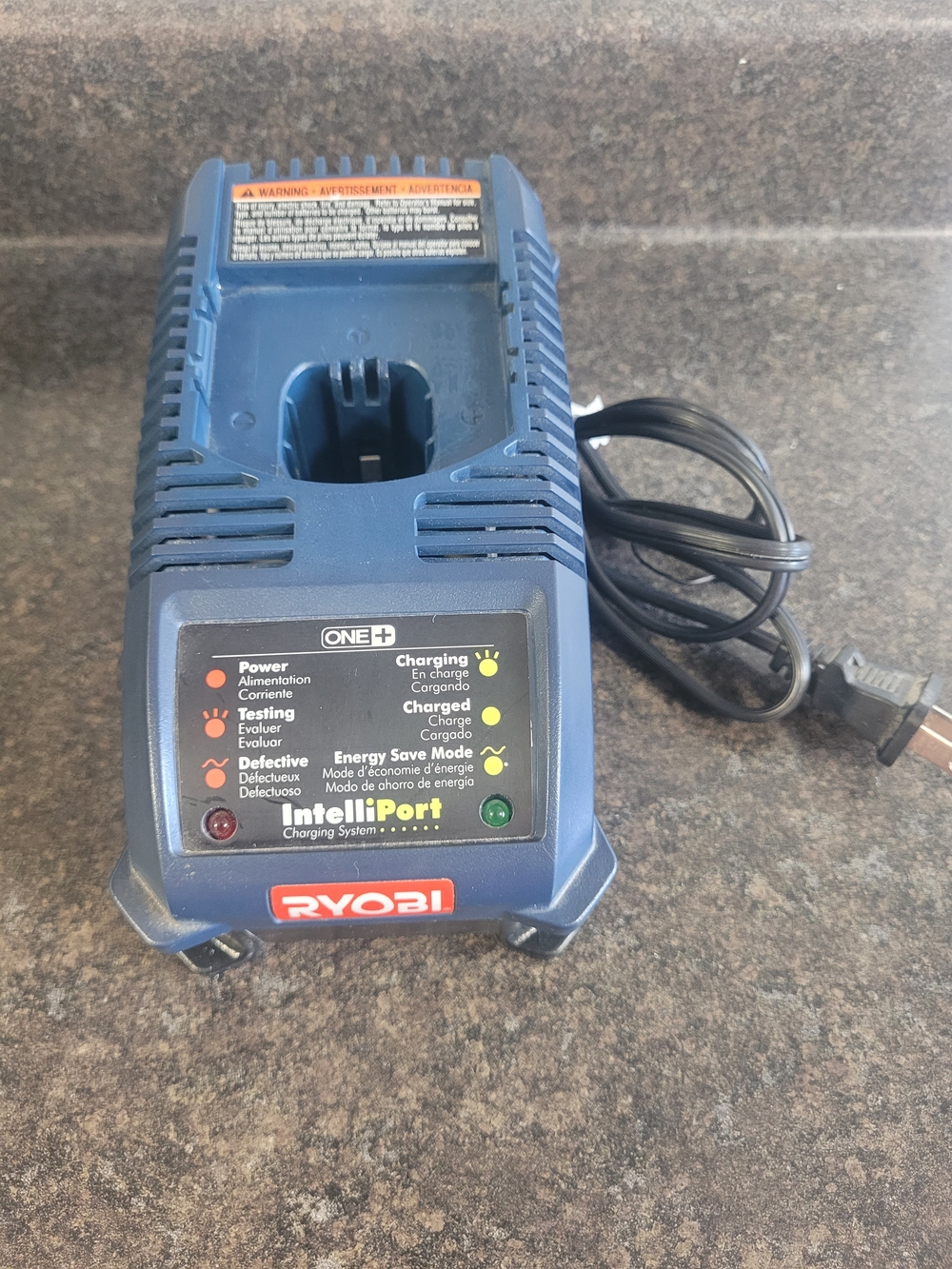 Ryobi ONE+ Blue Battery Charger - Intelliport 18V Ni Cad